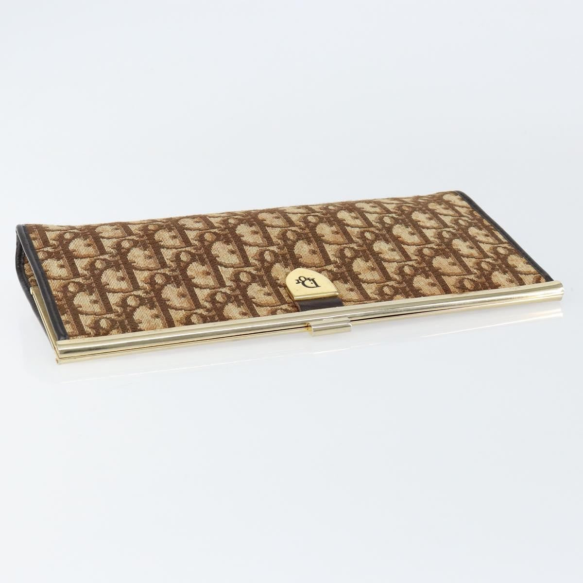 Christian Dior Vintage Trotter Pouch Diorissimo Canvas, BROWN, CANVAS, Clutche & pouche