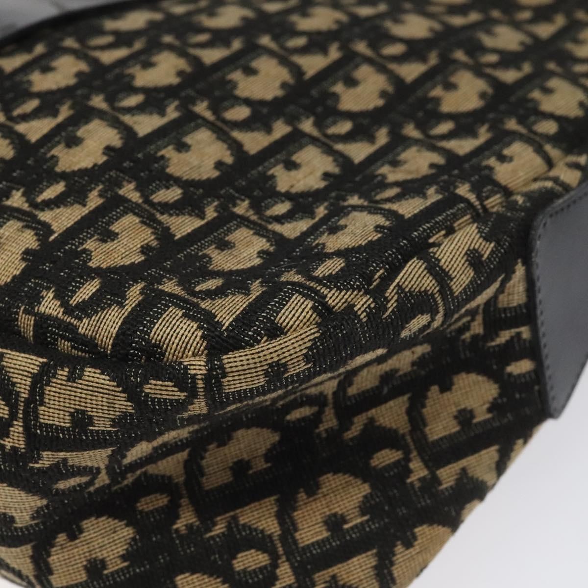 Christian Dior Vintage Trotter Shoulder Bag Canvas, BLACK, CANVAS, Shoulder bag