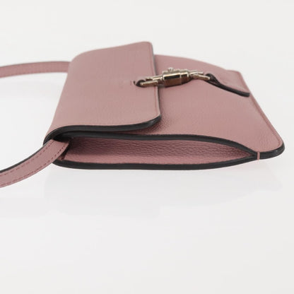 Gucci Jackie Soft Flap Shoulder Bag Leather, PINK, LEATHER, Shoulder bag