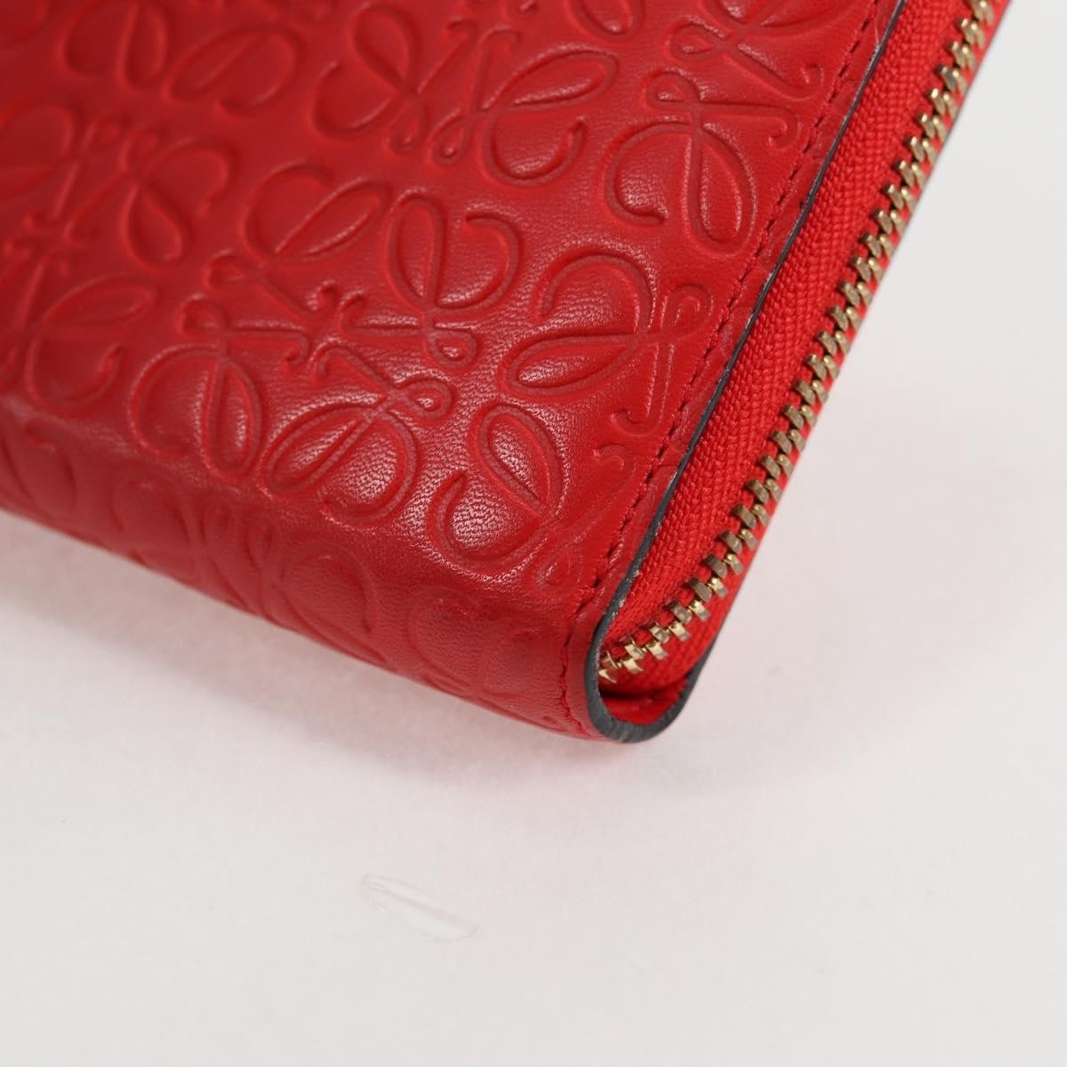 Loewe Anagram Wallet Leather, RED, LEATHER, Wallets