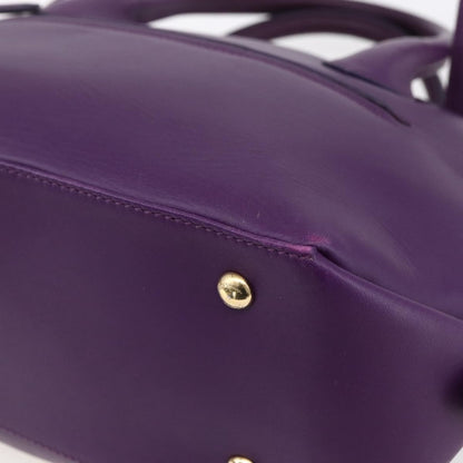 Salvatore Ferragamo Vintage Fiamma Satchel Leather, Purple, Leather, Handbag