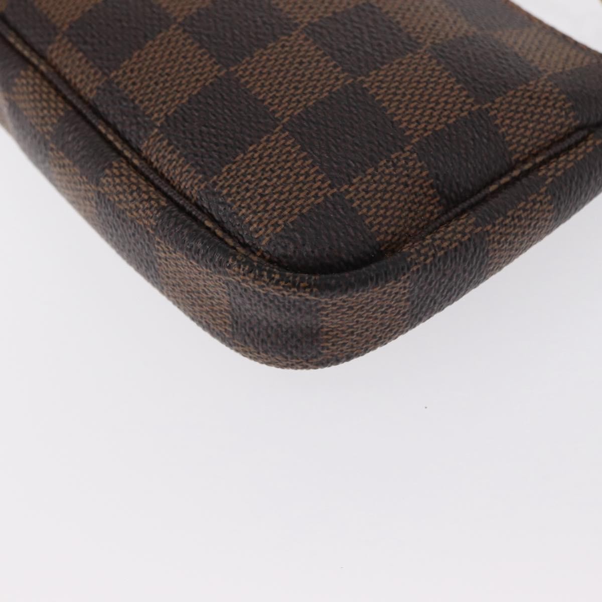 Louis Vuitton Mini pochette accessoires Damier Canvas, BROWN, CANVAS, Clutche & pouche