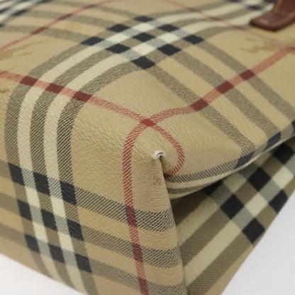 Burberry Top Handle Tote Haymarket Coated Canvas, BEIGE, CANVAS, Handbag