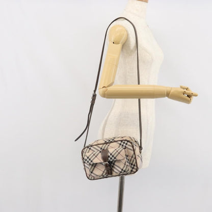 Burberry Nova Check Blue Label Nylon, BEIGE, NYLON, Shoulder bag