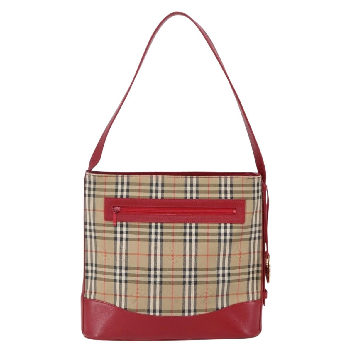 Burberry Nova check Shoulder bag Canvas, BEIGE, CANVAS, Shoulder bag