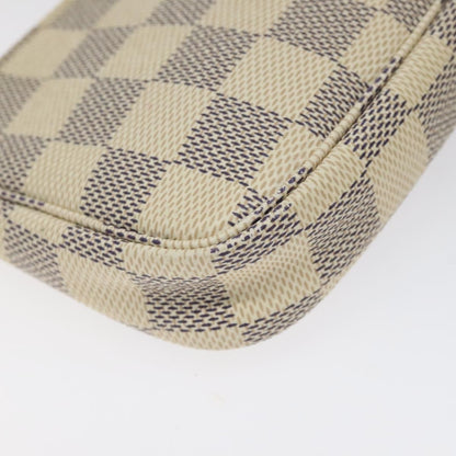 Louis Vuitton Pochette Accessoires Damier, WHITE, CANVAS, Clutche & pouche