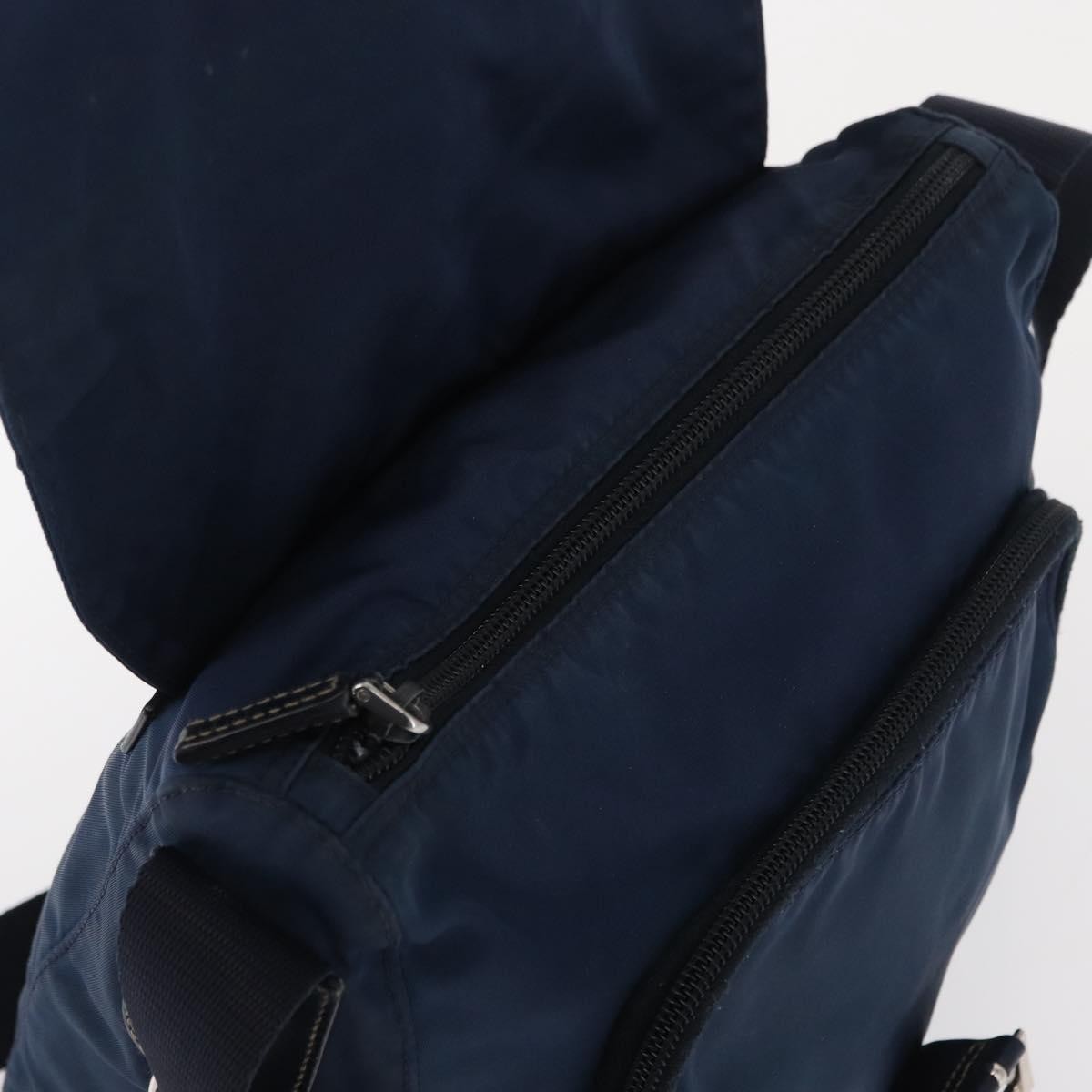 Prada Buckle Messenger Bag Tessuto, NAVY, NYLON, Shoulder bag