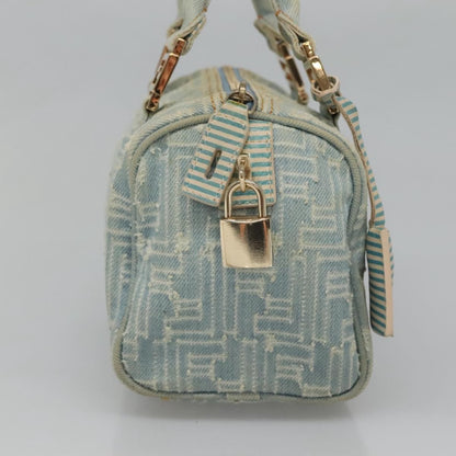 Fendi Boston Bag Denim, BLUE, DENIM_JEANS, Handbag