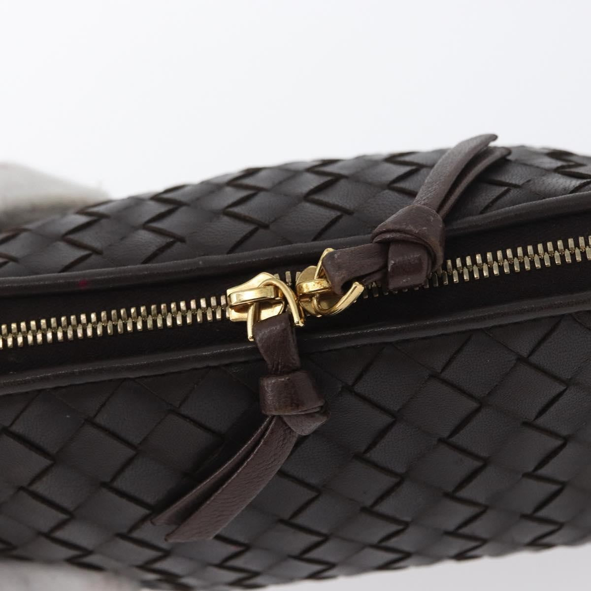 Bottega Veneta Intrecciato Leather, BROWN, LEATHER, Clutche & pouche
