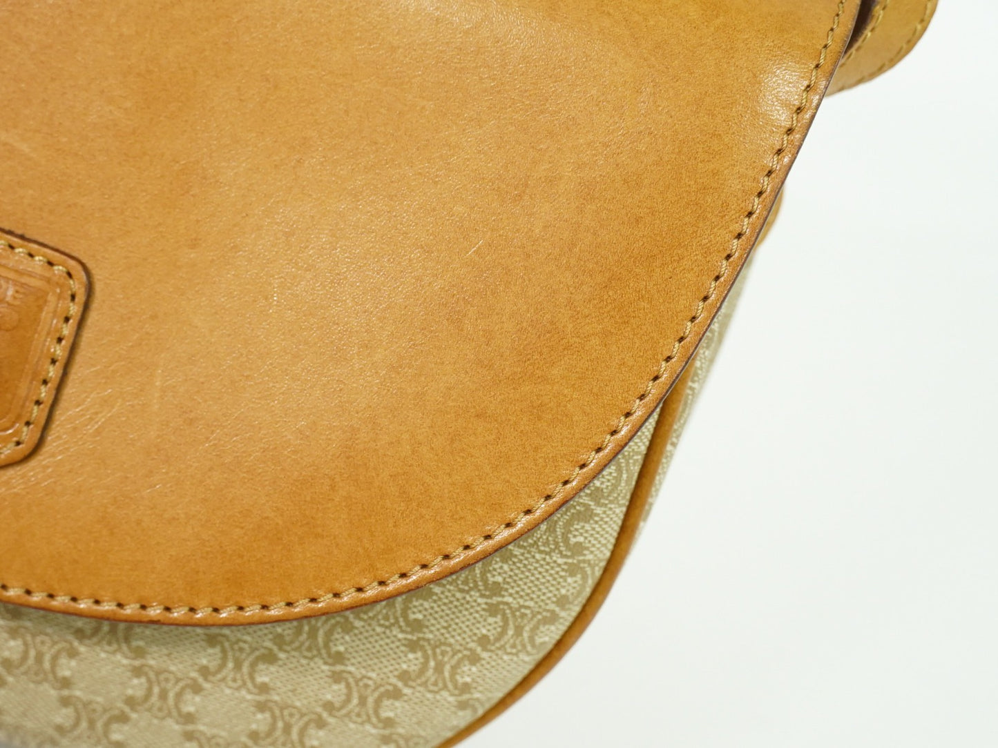 Celine Macadam Shoulder Bag PVC Leather, BEIGE, PVC, Shoulder bag