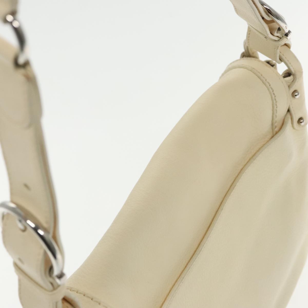 Salvatore Ferragamo Gancini Shoulder Bag Leather, BEIGE, LEATHER, Shoulder bag
