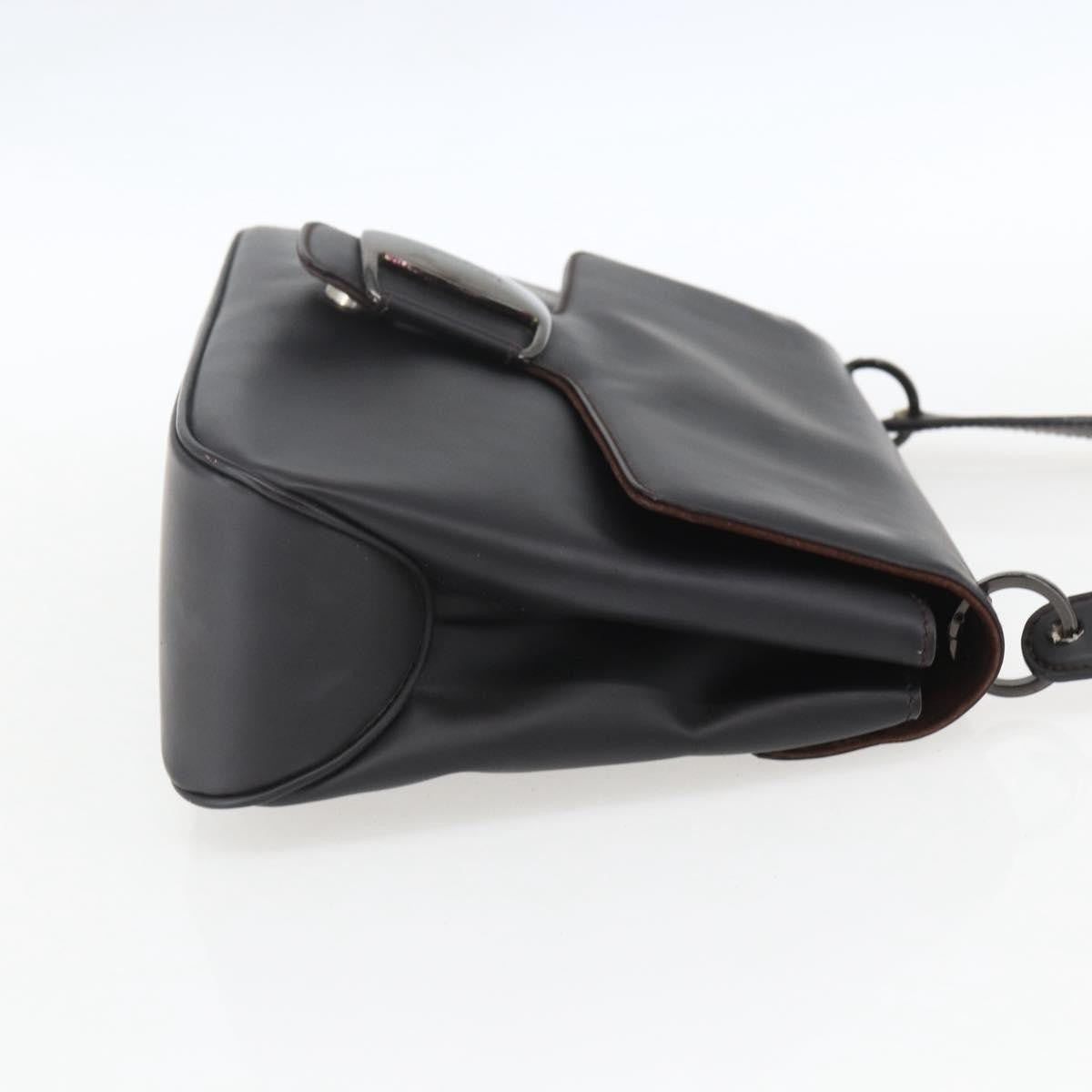 Salvatore Ferragamo Vala Shoulder Bag Leather, BLACK, LEATHER, Shoulder bag