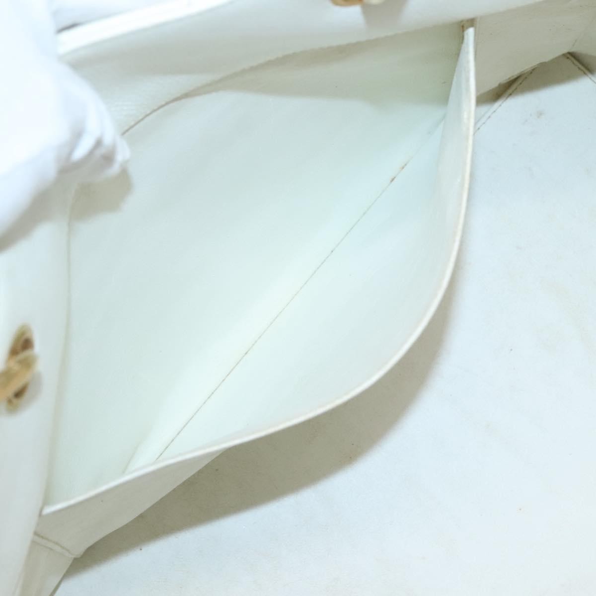 Chanel Vintage Grand Shopping Tote Quilted Caviar, WHITE, LEATHER, Tote bag