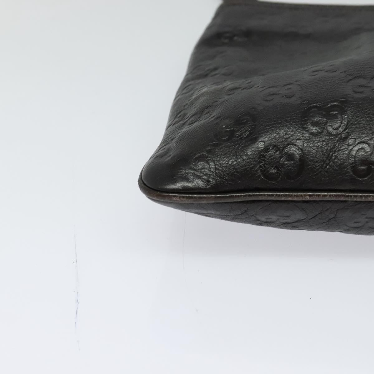 Gucci Zip Top Messenger Bag Guccissima Leather, BROWN, LEATHER, Shoulder bag