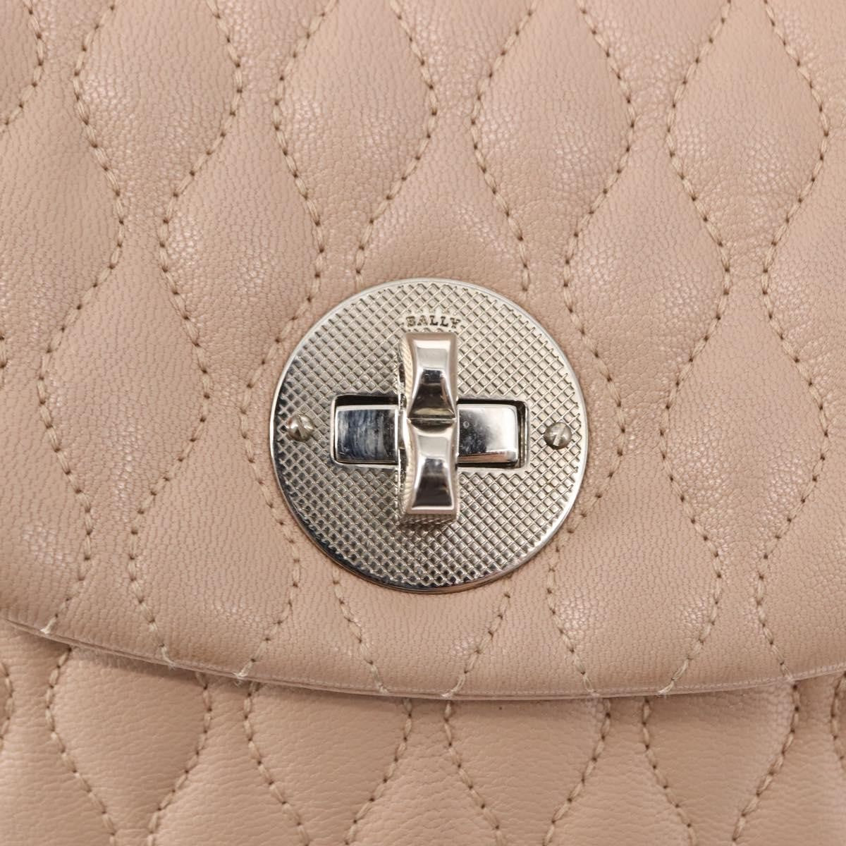 Bally Vintage Backpack Quilted Leather, Pink, Leather, Backpack