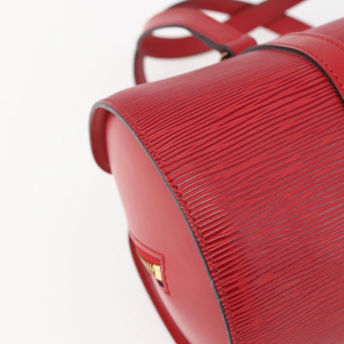 Louis Vuitton Soufflot Handbag Epi Leather, RED, LEATHER, Shoulder bag