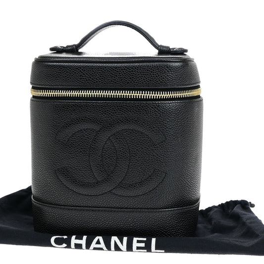 Chanel Vintage Timeless Vanity Case Caviar, BLACK, CALFSKIN, Handbag