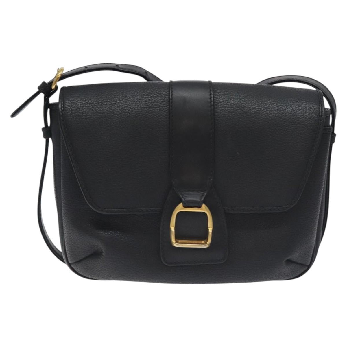 Gucci Vintage Shoulder Bag Leather, BLACK, LEATHER, Shoulder bag