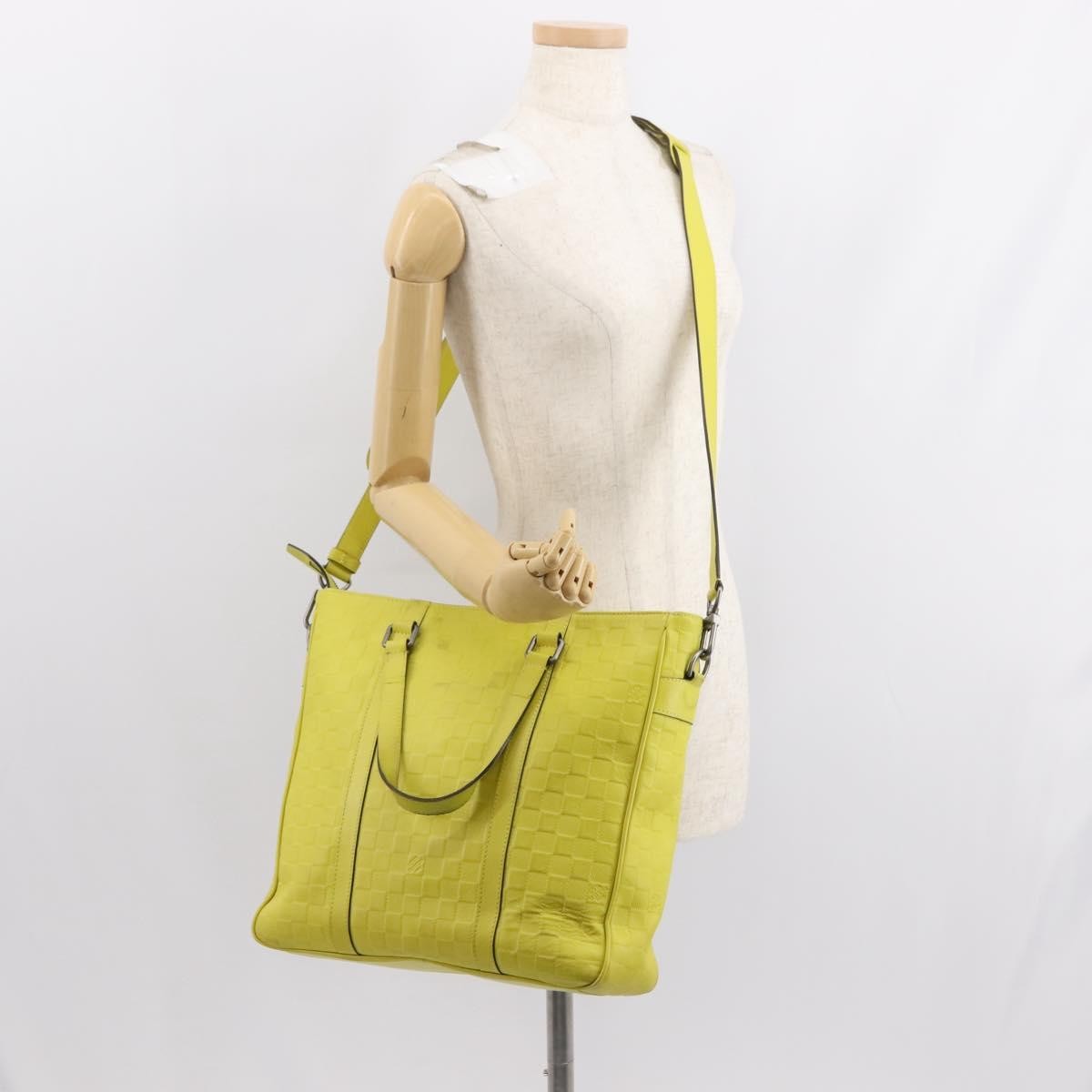 Louis Vuitton Tadao Handbag Damier Infini Leather, YELLOW, LEATHER, Handbag