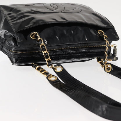 Chanel Coco Mark Patent Leather, BLACK, PATENT_LEATHER, Shoulder bag