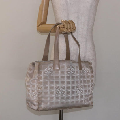 Chanel Travel Line Tote Nylon, BEIGE, NYLON, Tote bag