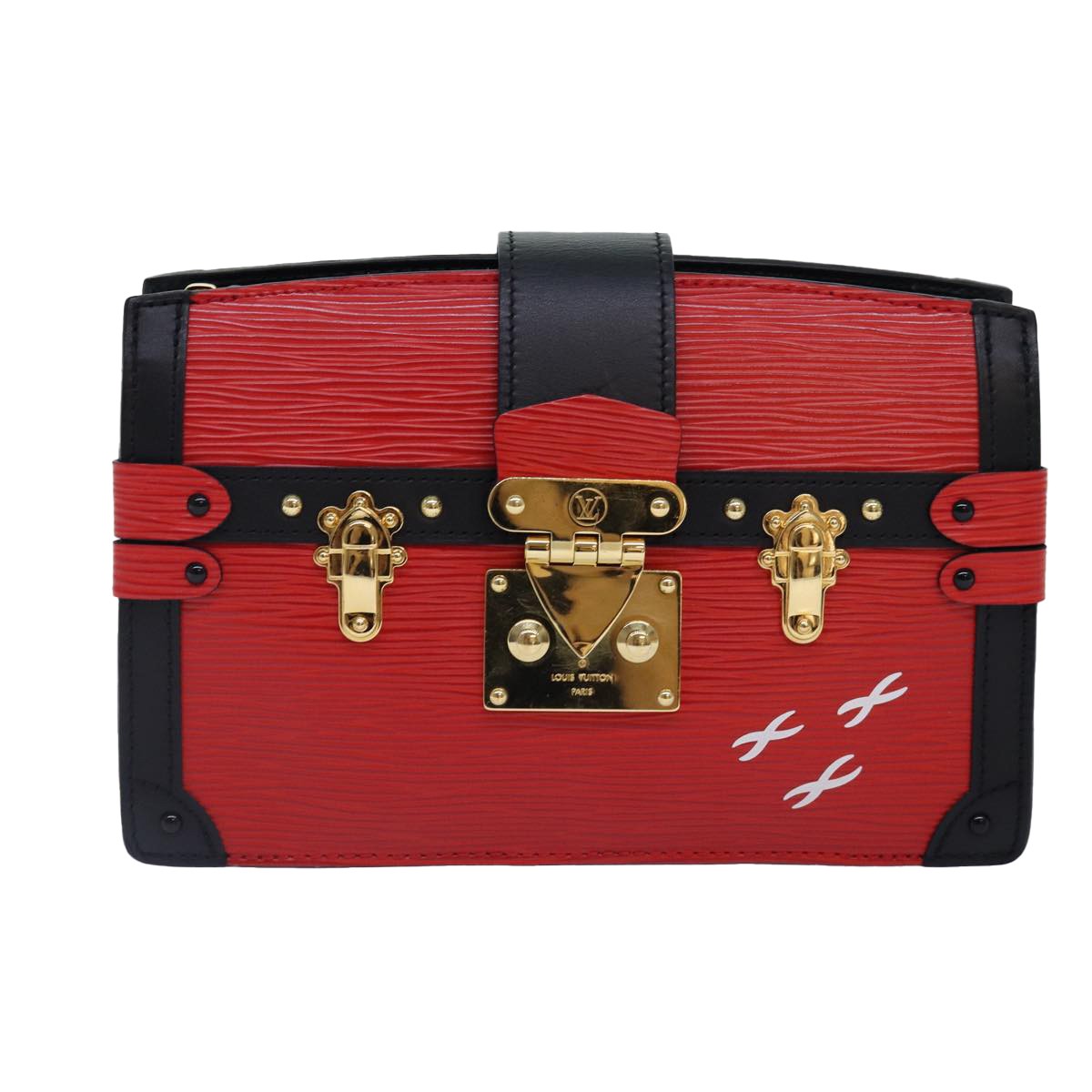 Louis Vuitton Trunk Clutch Epi Leather, Red, Leather, Shoulder Bag