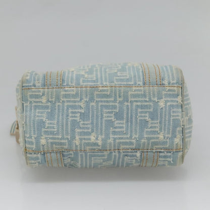 Fendi Boston Bag Denim, BLUE, DENIM_JEANS, Handbag