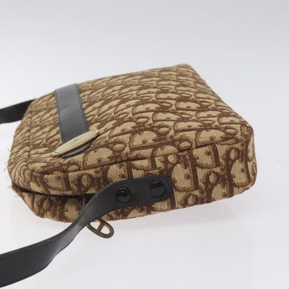 Christian Dior Vintage Trotter Shoulder Bag Canvas, BROWN, CANVAS, Shoulder bag