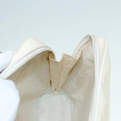 Gucci Vintage Bamboo Backpack Nylon and Patent Leather, WHITE, NYLON, Backpack