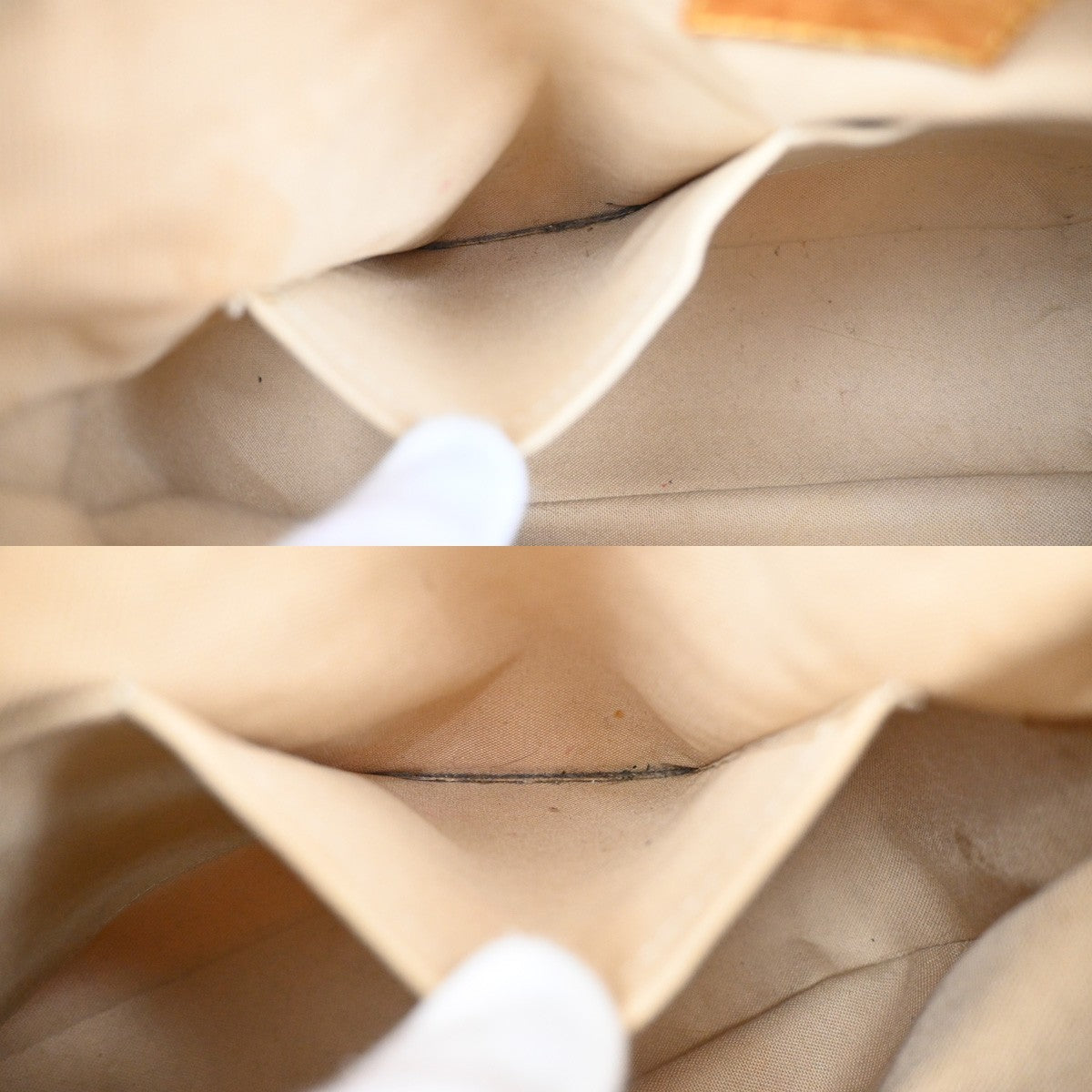 Louis Vuitton Siracusa Handbag Damier, WHITE, LEATHER, Shoulder bag