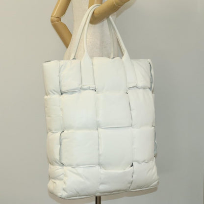 Bottega Veneta Squash Tote Padded Maxi Intrecciato Leather, WHITE, LEATHER, Tote bag