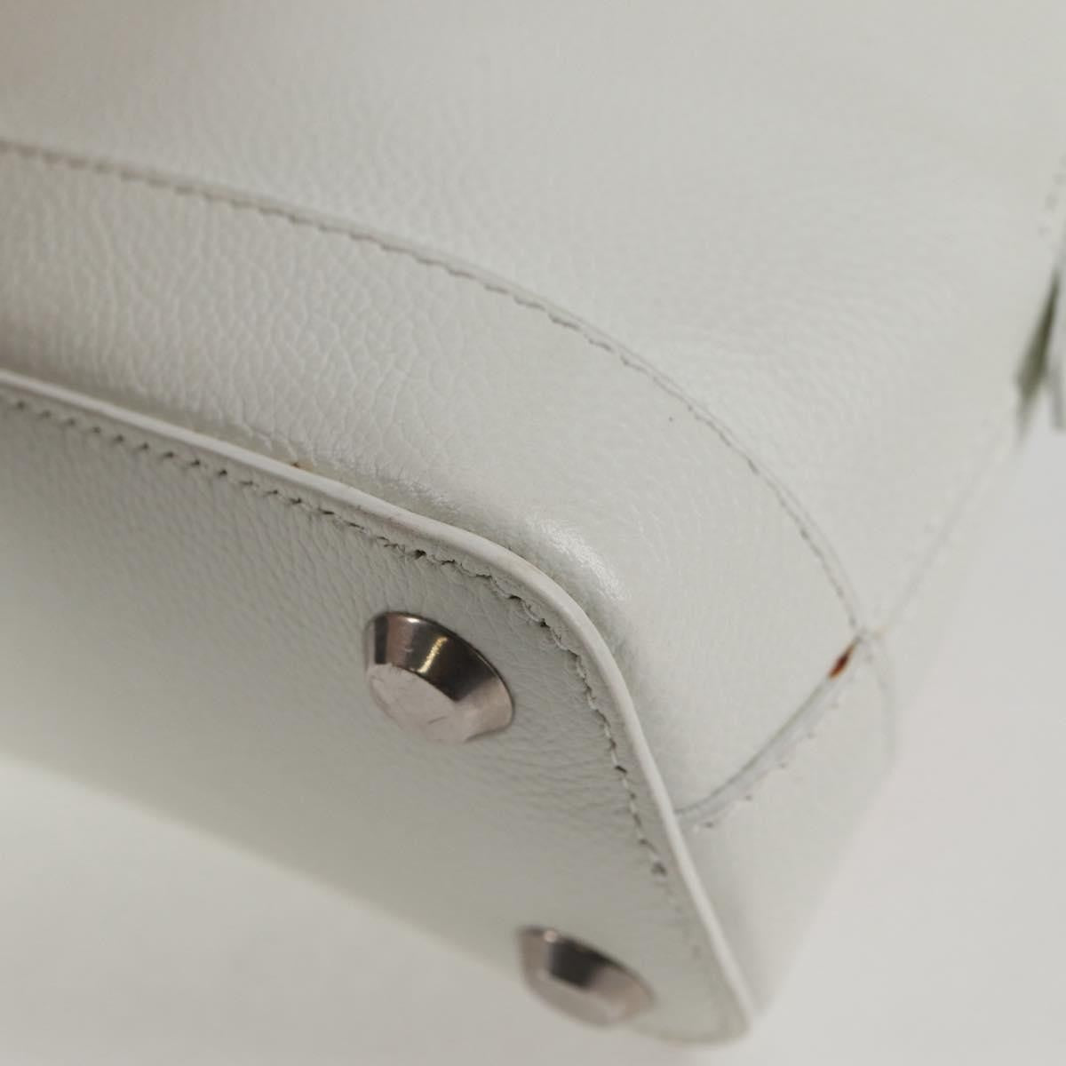Balenciaga Logo Ville Bag Leather, WHITE, LEATHER, Handbag