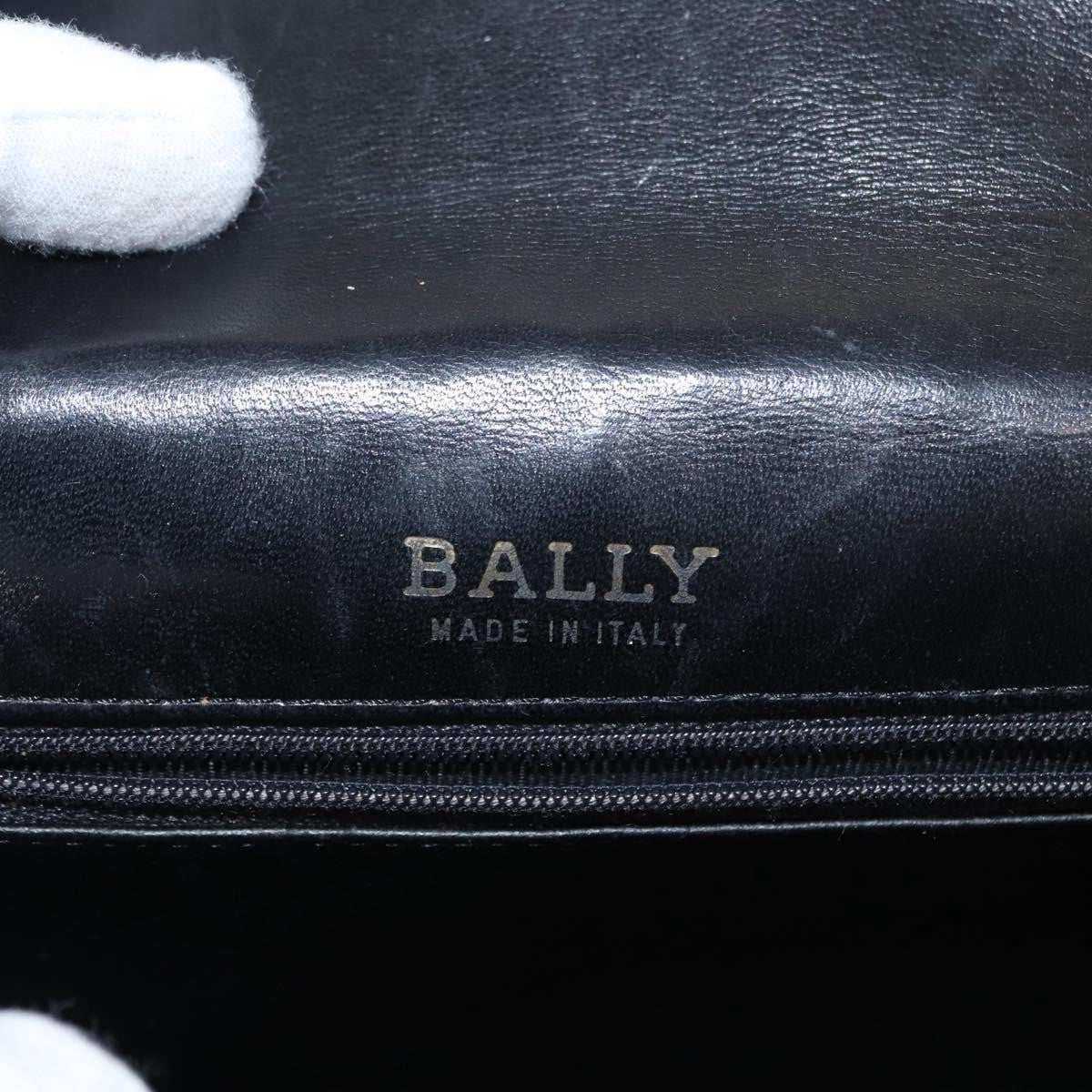 Bally Vintage Chain Shoulder Bag Quilted Leather, BLACK, LEATHER, Shoulder bag