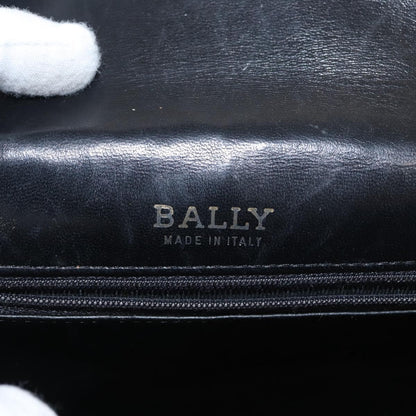 Bally Vintage Chain Shoulder Bag Quilted Leather, BLACK, LEATHER, Shoulder bag