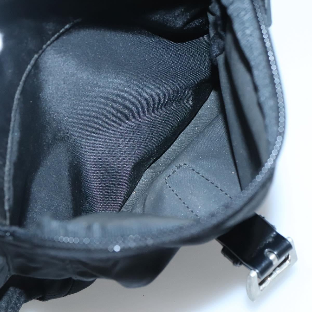Prada Buckle Messenger Bag Tessuto, BLACK, NYLON, Shoulder bag
