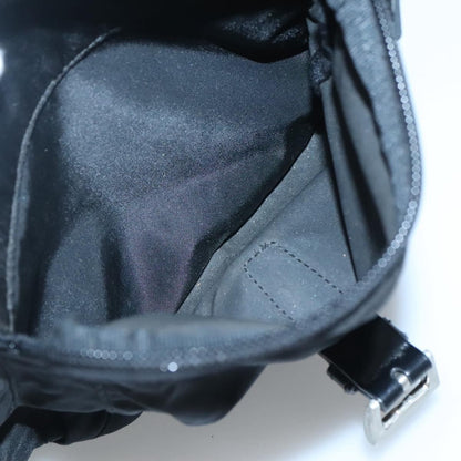 Prada Buckle Messenger Bag Tessuto, BLACK, NYLON, Shoulder bag
