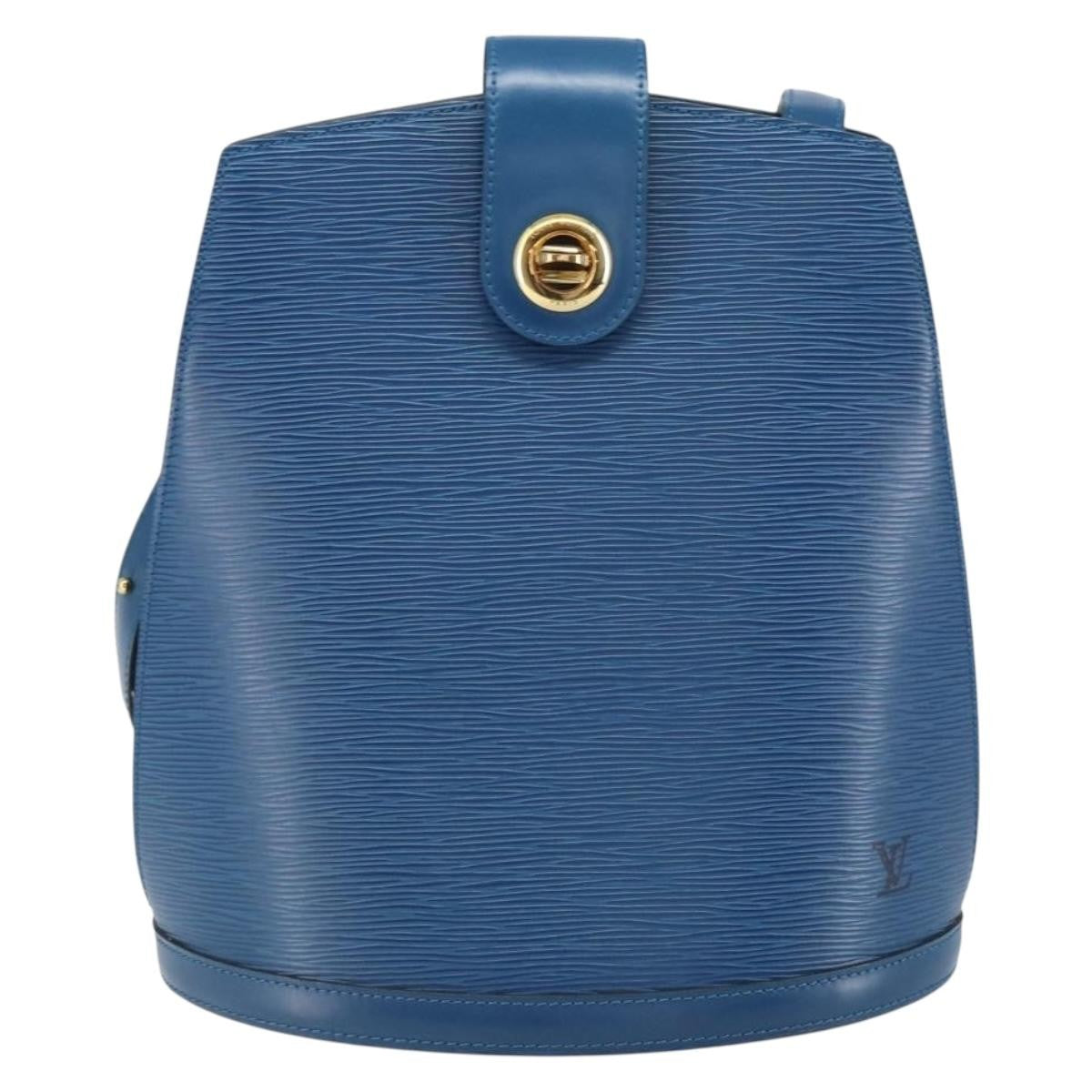 Louis Vuitton Cluny Shoulder Bag Epi Leather, BLUE, LEATHER, Shoulder bag