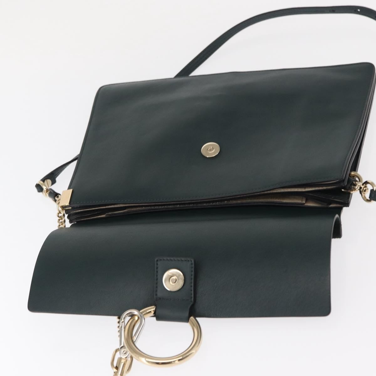 Chloe Faye Shoulder Bag Leather and Suede, KHAKI, SUEDE, Shoulder bag