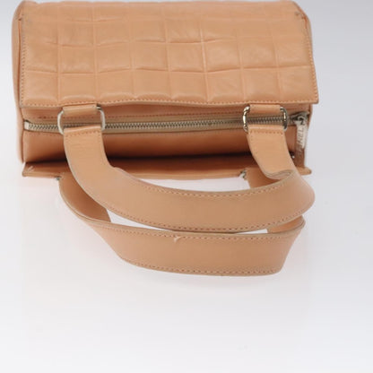 Chanel Chocolate Bar Barrel Bag Quilted Leather, BEIGE, LEATHER, Handbag