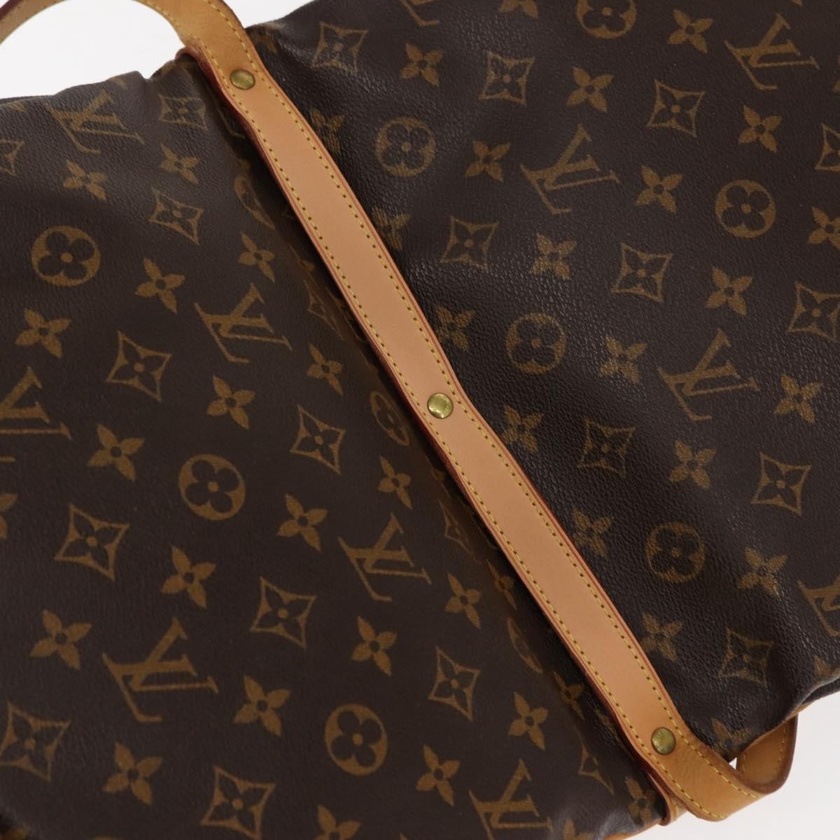 Louis Vuitton Saumur Handbag Monogram Canvas, BROWN, CANVAS, Shoulder bag