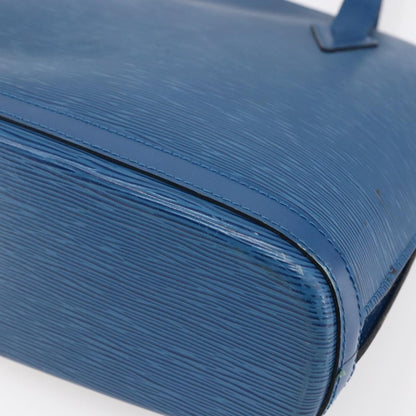 Louis Vuitton Lussac Handbag Epi Leather, BLUE, LEATHER, Shoulder bag