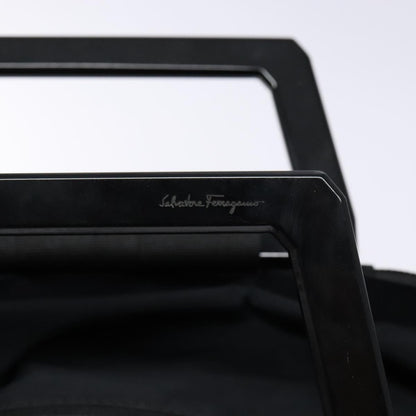 Salvatore Ferragamo Vintage Handbag Canvas, BLACK, CANVAS, Handbag