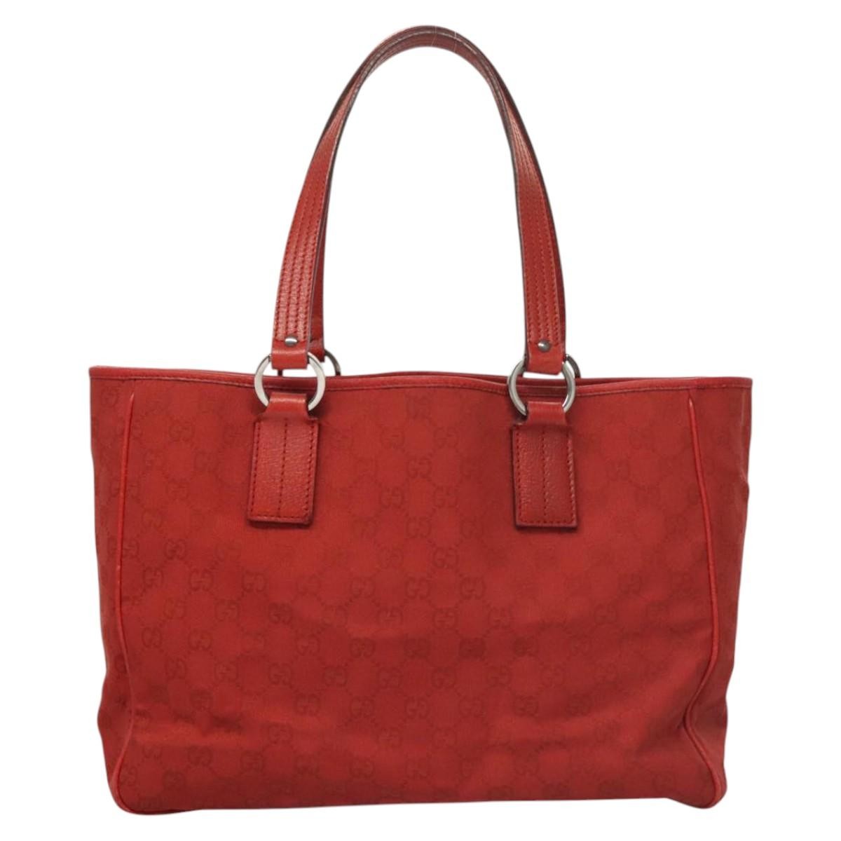Gucci Vintage Open Tote GG Canvas, Red, Canvas, Tote Bag