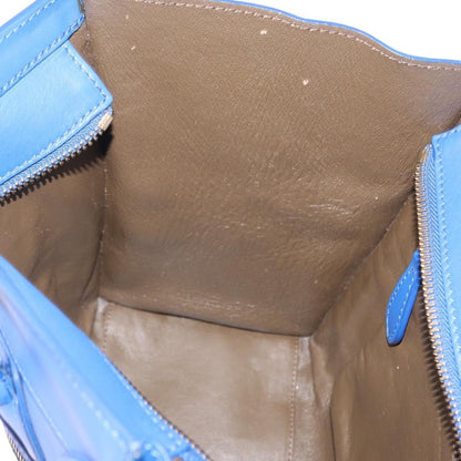 Celine Luggage Bag Smooth Leather, BLUE, LEATHER, Handbag
