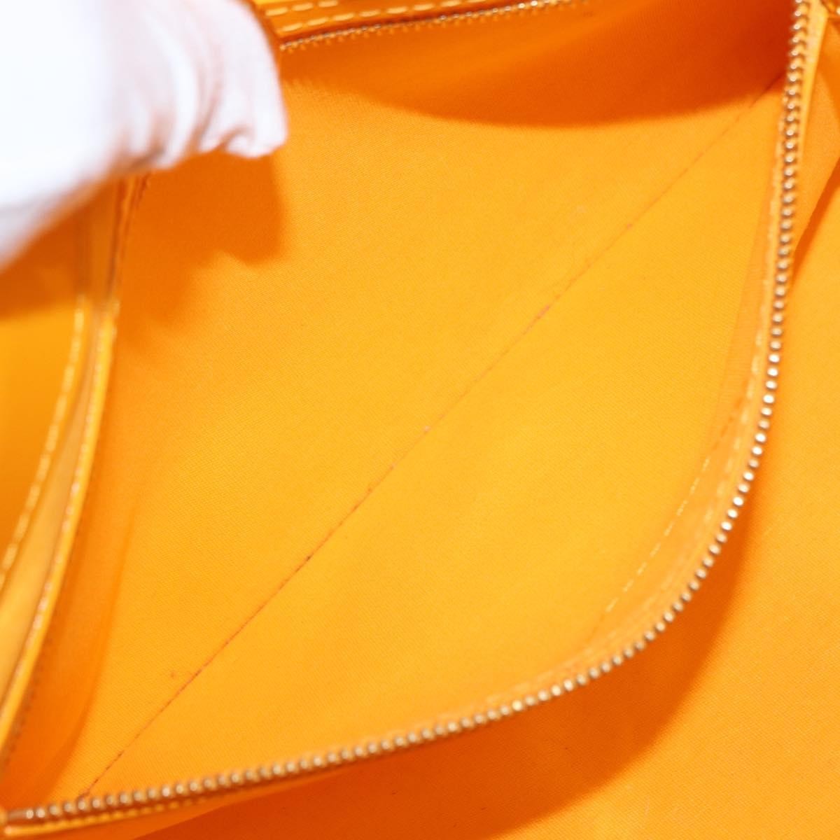 Louis Vuitton Wilshire Handbag Monogram Vernis, YELLOW, PATENT_LEATHER, Handbag