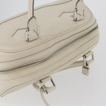 Louis Vuitton Montaigne Bowling Bag Epi Leather, WHITE, LEATHER, Handbag