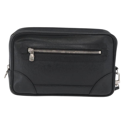 Louis Vuitton Pavel Handbag Taiga Leather, BLACK, LEATHER, Clutche & pouche
