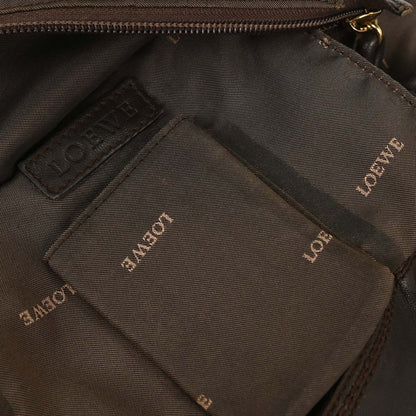 Loewe Anagram Logo Nappa Aire Hand Bag Leather, BROWN, LEATHER, Handbag
