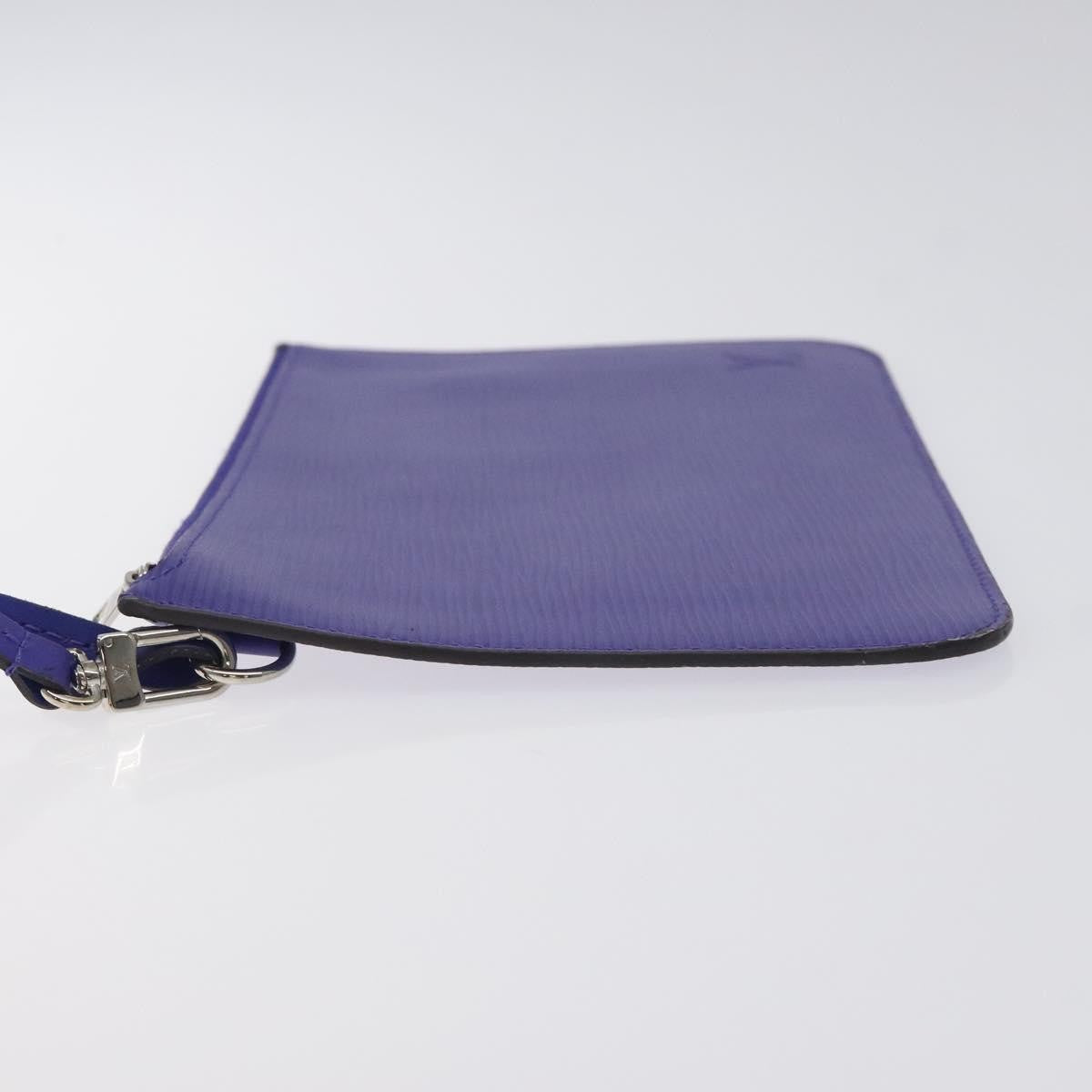 Louis Vuitton Neverfull Pochette Epi Leather, PURPLE, LEATHER, Tote bag