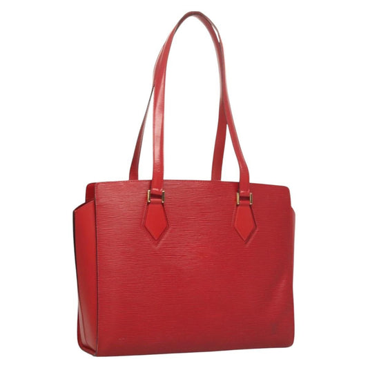 Louis Vuitton Sac Plat NM Bag Epi Leather, RED, LEATHER, Handbag